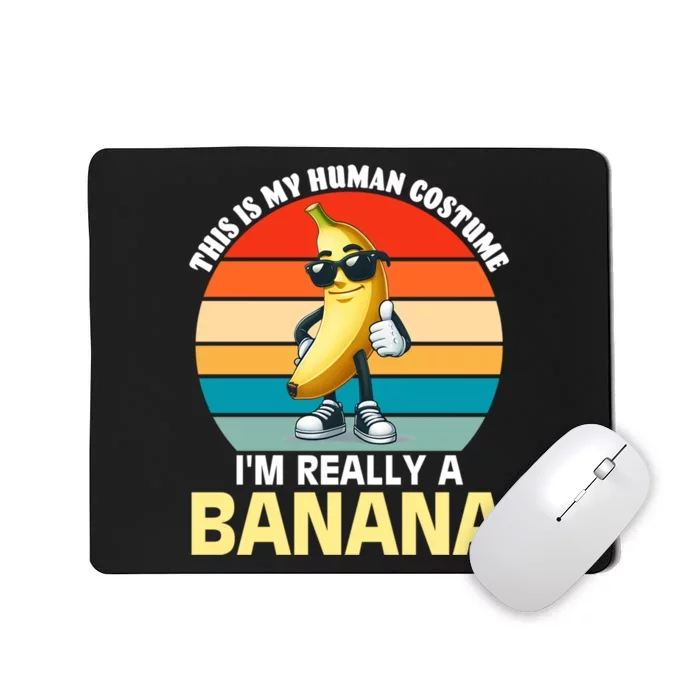 I Love Bananas Gift Halloween Banana Mousepad