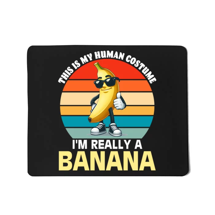 I Love Bananas Gift Halloween Banana Mousepad