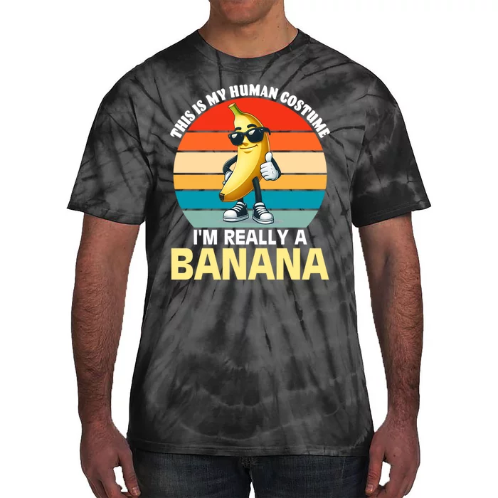 I Love Bananas Gift Halloween Banana Tie-Dye T-Shirt