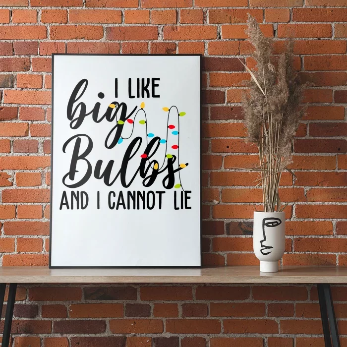 I Like Big Bulbs And I Cannot Lie Funny Christmas Poster