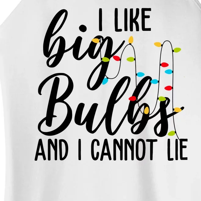 I Like Big Bulbs And I Cannot Lie Funny Christmas Women’s Perfect Tri Rocker Tank