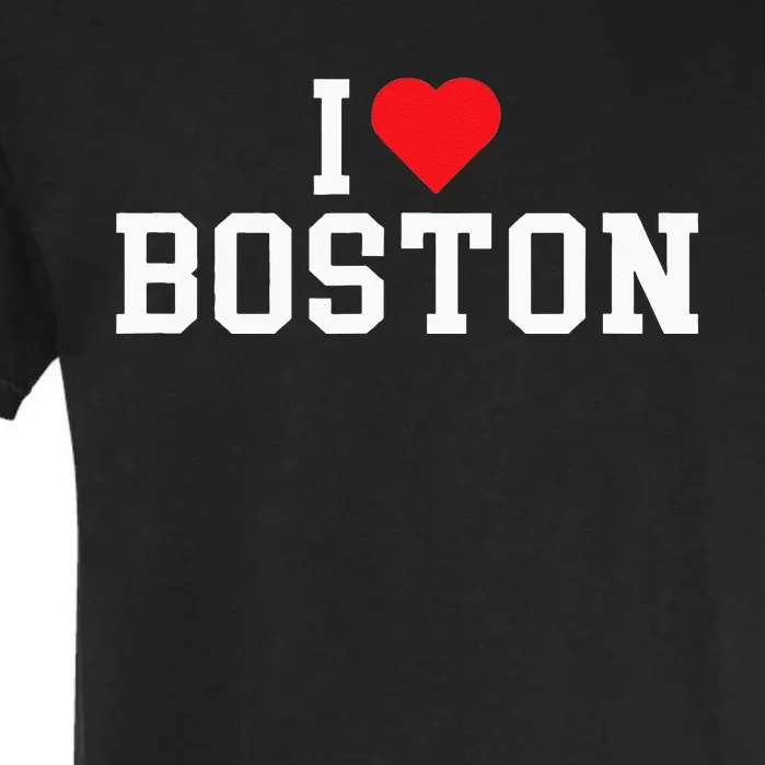 I Love Boston Massachusetts Throwback Garment-Dyed Heavyweight T-Shirt