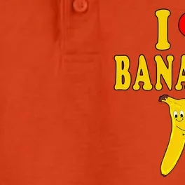 I Love Bananas Funny Costume Vegan Dry Zone Grid Performance Polo