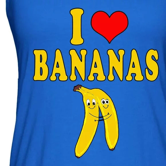 I Love Bananas Funny Costume Vegan Ladies Essential Flowy Tank