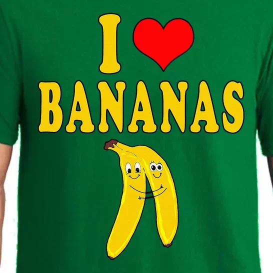 I Love Bananas Funny Costume Vegan Pajama Set