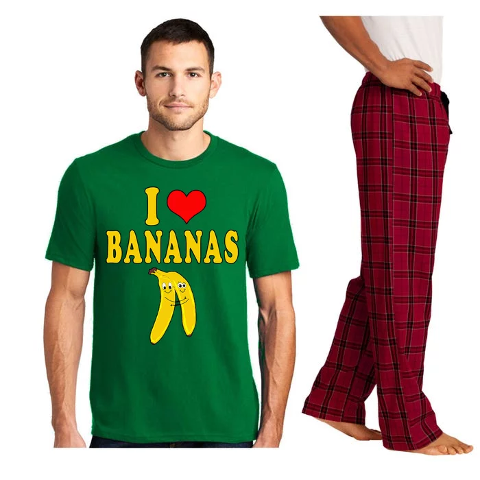 I Love Bananas Funny Costume Vegan Pajama Set