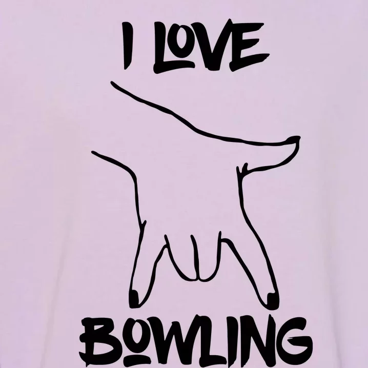 I Love Bowling Garment-Dyed Sweatshirt