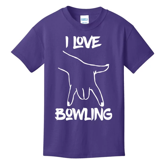 I Love Bowling Kids T-Shirt