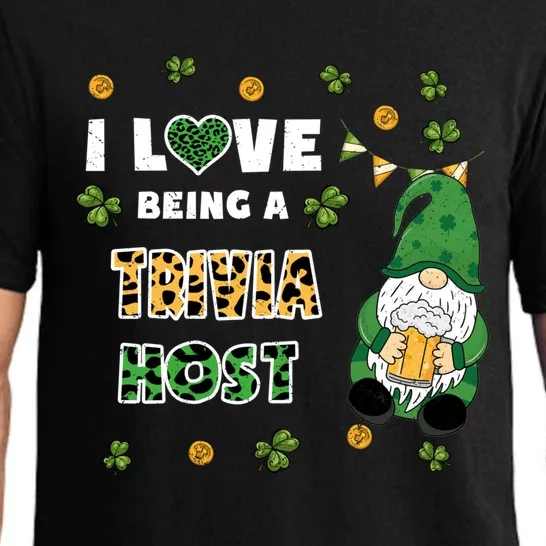 I Love Being Trivia Host Gnome St Patricks Day Gift Pajama Set