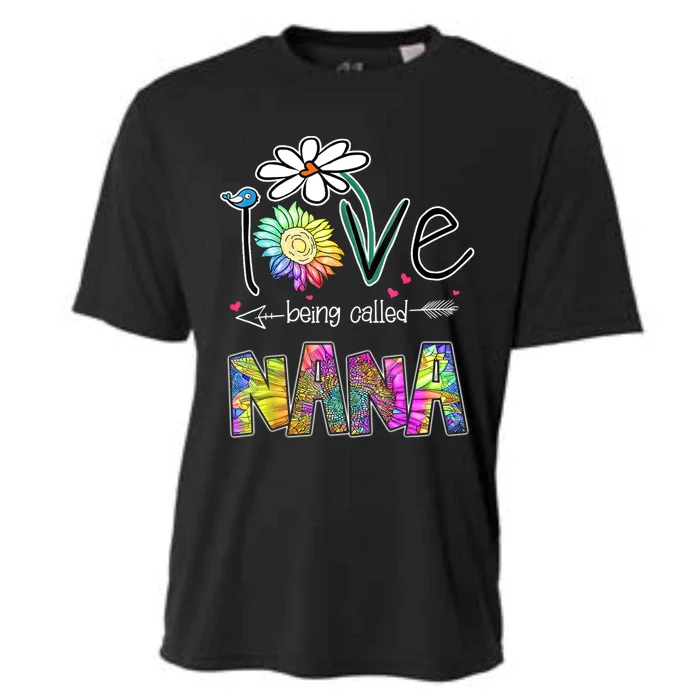 I Love Being Called Nana Sunflower MotherS Day Gift Cooling Performance Crew T-Shirt