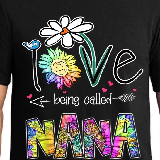 I Love Being Called Nana Sunflower MotherS Day Gift Pajama Set