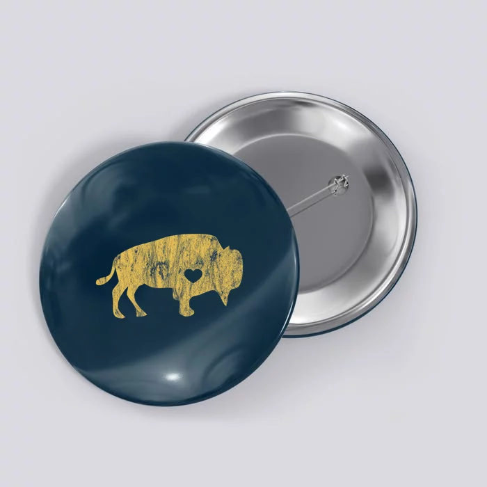 I Love Buffaloes Golden Buffalo Bison Lover Gift Ideas Button