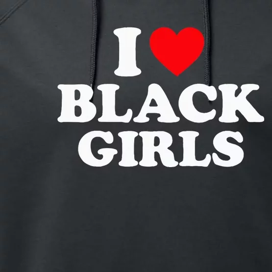 I Love Black Performance Fleece Hoodie