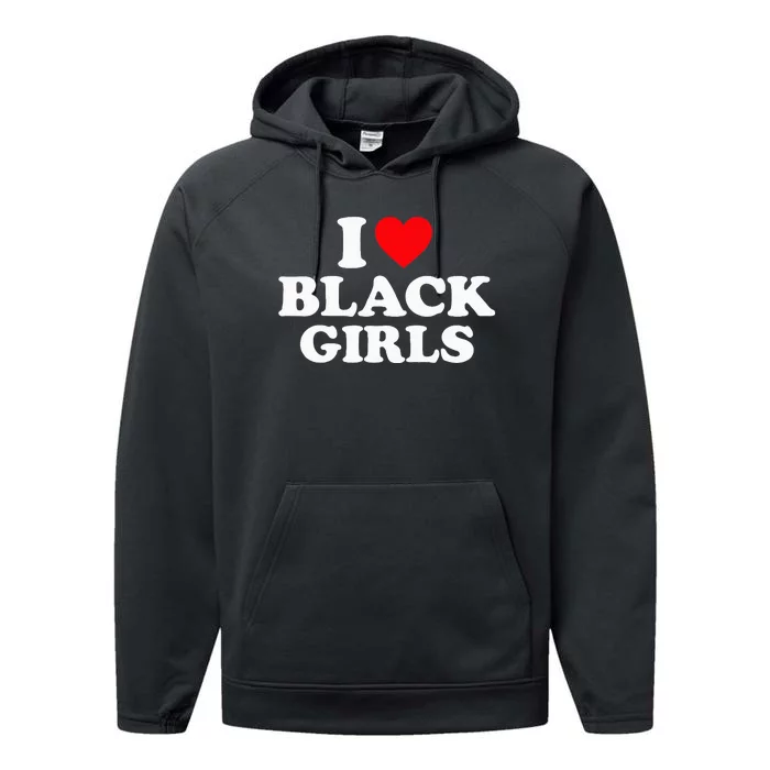 I Love Black Performance Fleece Hoodie