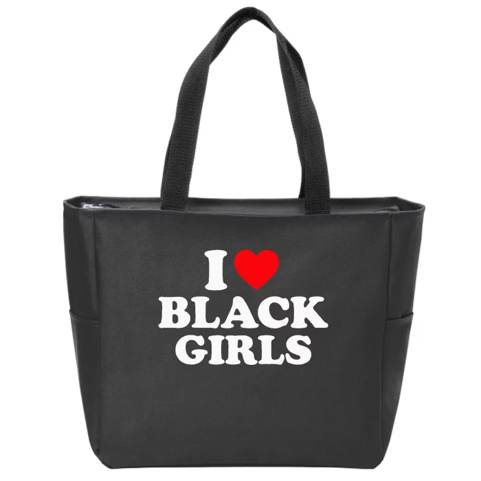 I Love Black Zip Tote Bag