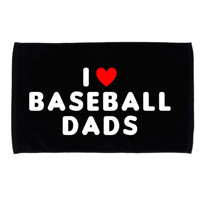 I Love Baseball Dads Funny Red Heart Great Gift Microfiber Hand Towel