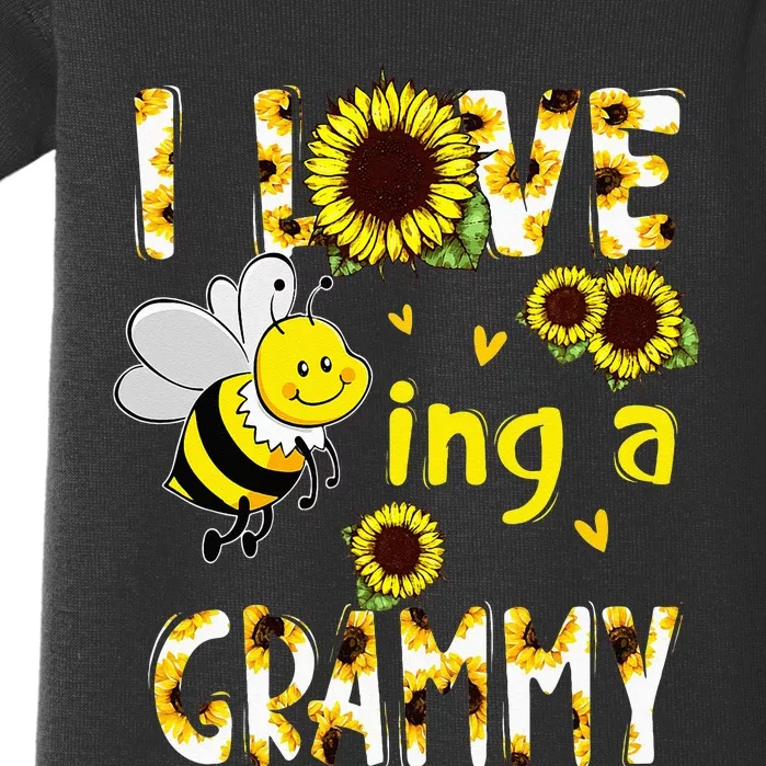 I Love Being A Grammy Sunflower Bee Mothers Day Baby Bodysuit