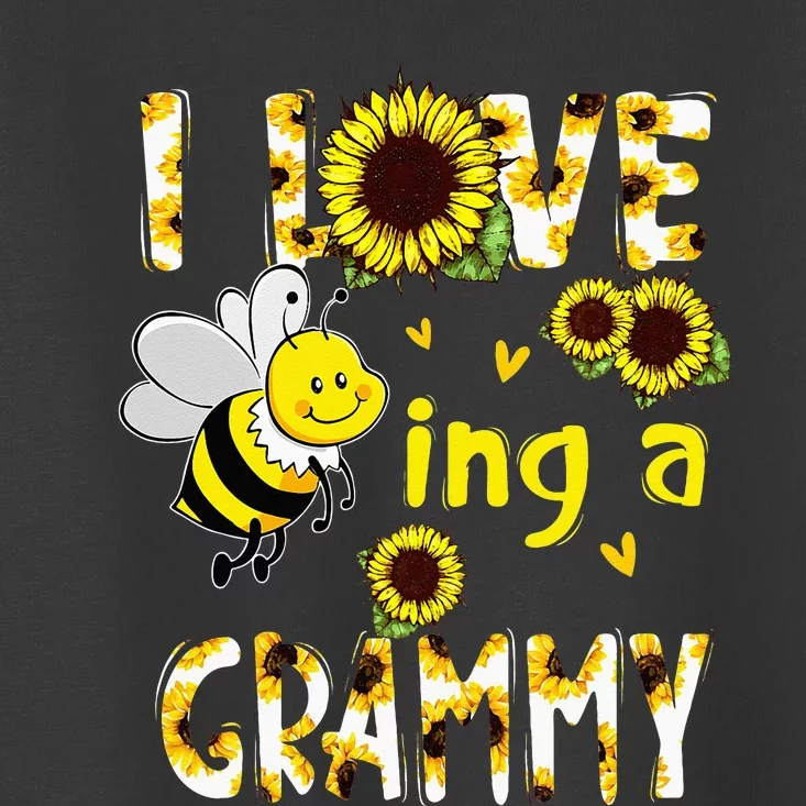 I Love Being A Grammy Sunflower Bee Mothers Day Toddler T-Shirt