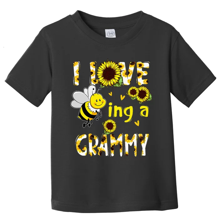 I Love Being A Grammy Sunflower Bee Mothers Day Toddler T-Shirt