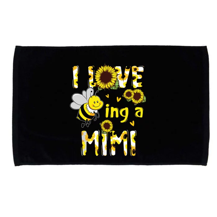 I Love Being A Mimi Sunflower Bee, Mother's Day Microfiber Hand Towel