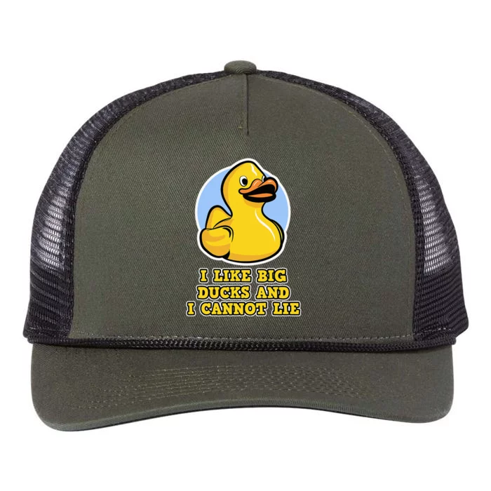 I Like Big Ducks And I Cannot Lie Rubber Duck Retro Rope Trucker Hat Cap