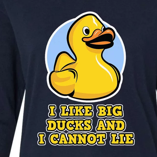 I Like Big Ducks And I Cannot Lie Rubber Duck Womens Cotton Relaxed Long Sleeve T-Shirt