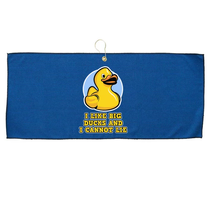 I Like Big Ducks And I Cannot Lie Rubber Duck Large Microfiber Waffle Golf Towel