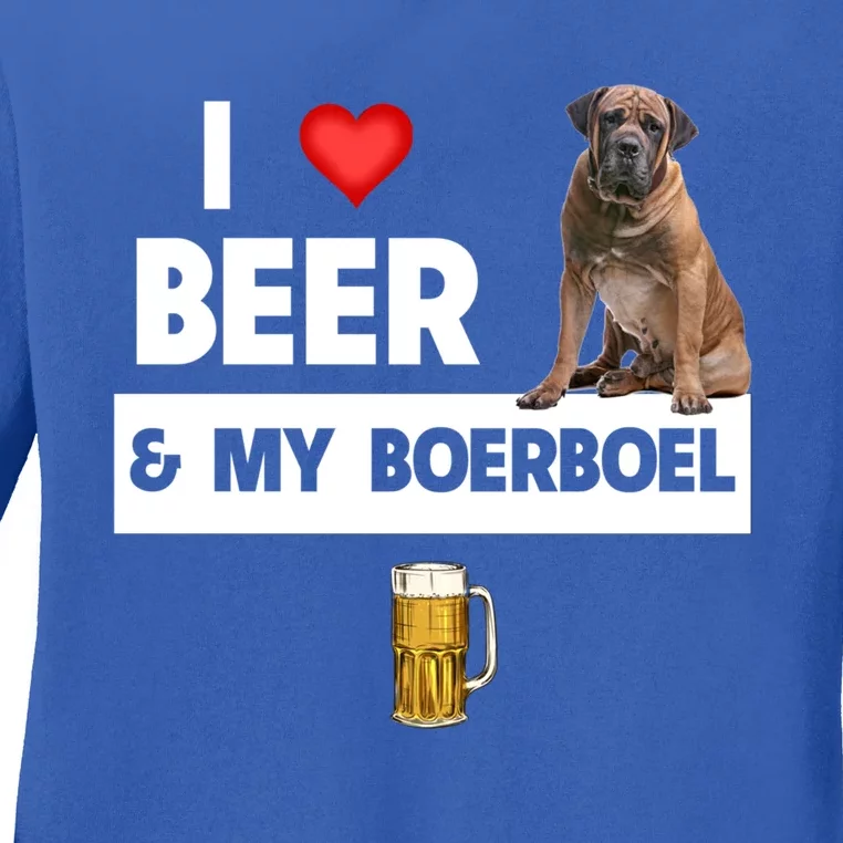 I Love Beer And My Boerboel Hunting Dog Mom Dad Ing Meaningful Gift Ladies Long Sleeve Shirt