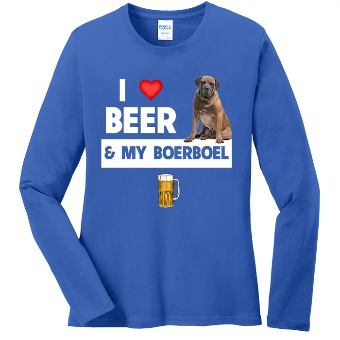 I Love Beer And My Boerboel Hunting Dog Mom Dad Ing Meaningful Gift Ladies Long Sleeve Shirt