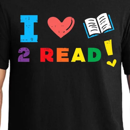 I Love Book To Read Bookworm Librarian Wo Boy Girl Pajama Set