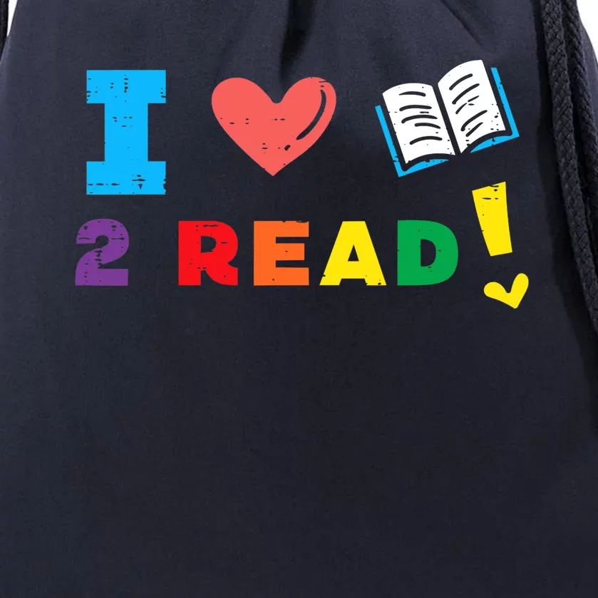 I Love Book To Read Bookworm Librarian Wo Boy Girl Drawstring Bag