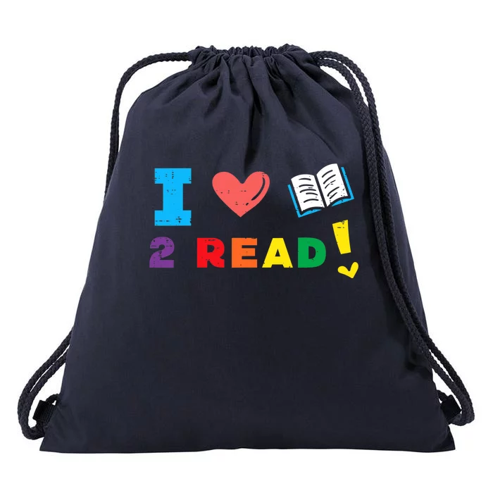 I Love Book To Read Bookworm Librarian Wo Boy Girl Drawstring Bag