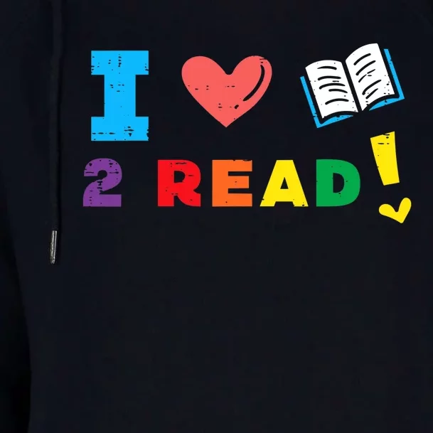 I Love Book To Read Bookworm Librarian Wo Boy Girl Womens Funnel Neck Pullover Hood