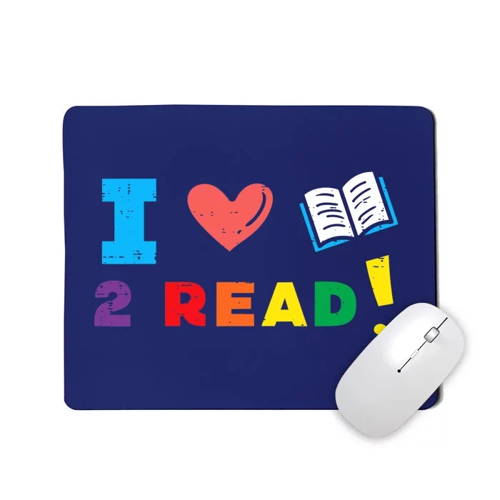 I Love Book To Read Bookworm Librarian Wo Boy Girl Mousepad