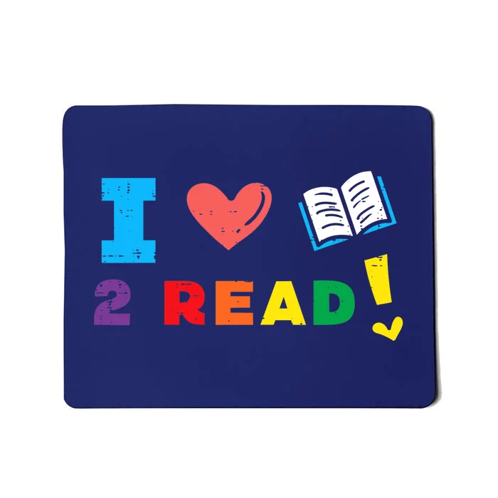 I Love Book To Read Bookworm Librarian Wo Boy Girl Mousepad