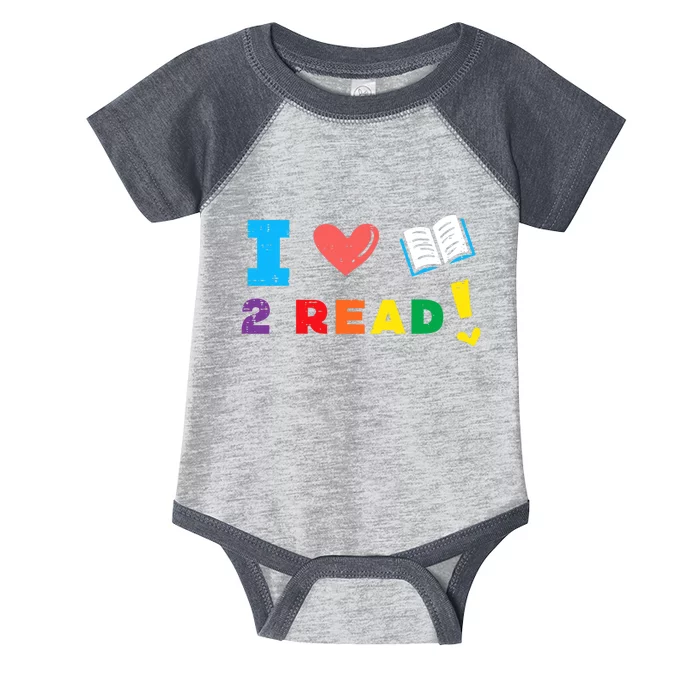 I Love Book To Read Bookworm Librarian Wo Boy Girl Infant Baby Jersey Bodysuit