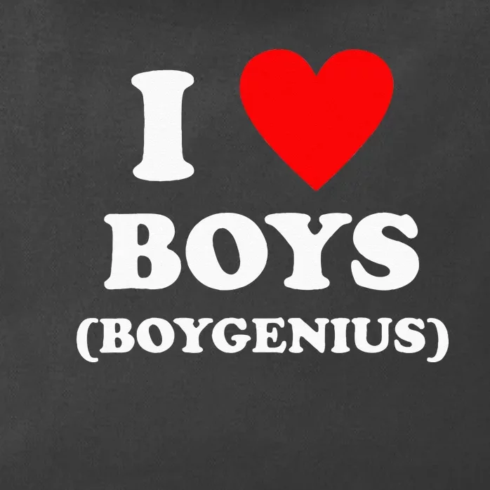 I love boygenius Funny Saying Zip Tote Bag