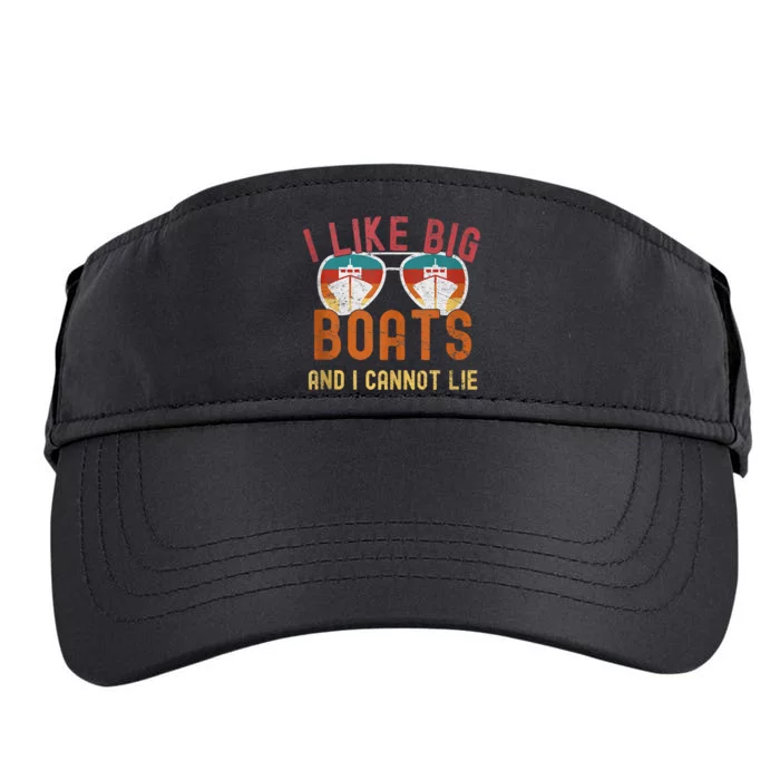 I Like Big Boats And I Cannot Lie Yacht Boating Funny Cruise Adult Drive Performance Visor