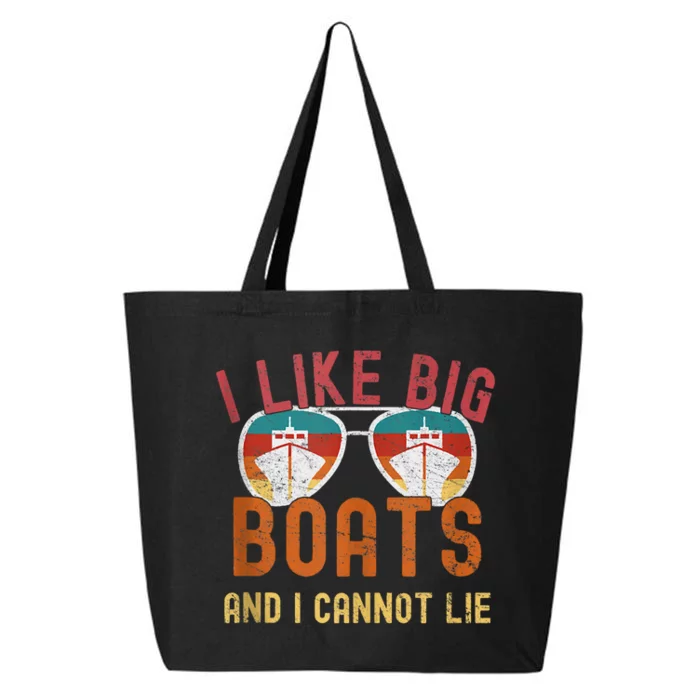 I Like Big Boats And I Cannot Lie Yacht Boating Funny Cruise 25L Jumbo Tote