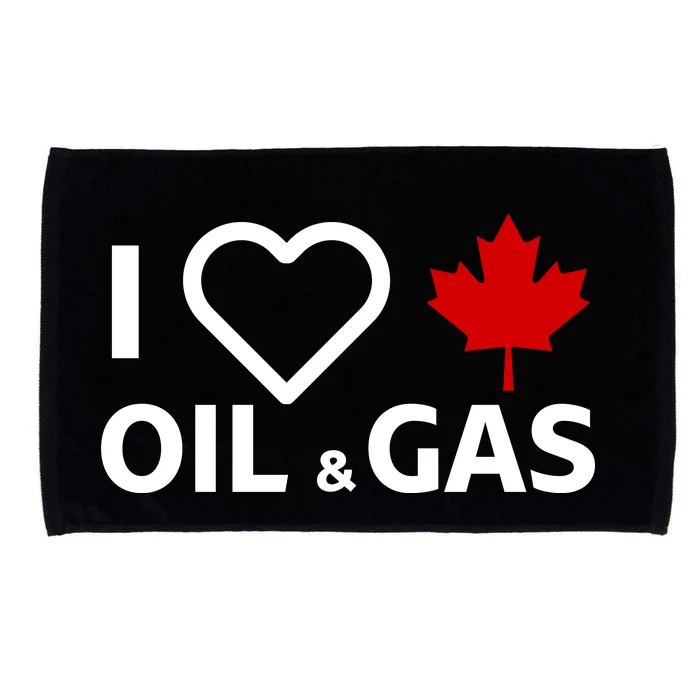 I Love Canadian Oil & Gas Microfiber Hand Towel