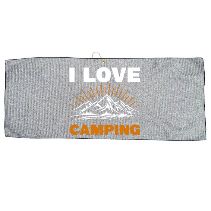 I Love Camping Large Microfiber Waffle Golf Towel