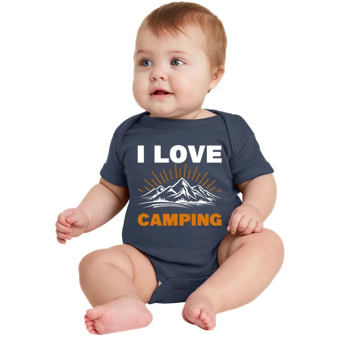 I Love Camping Baby Bodysuit