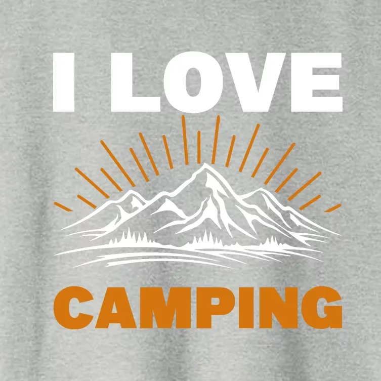 I Love Camping Women's Crop Top Tee