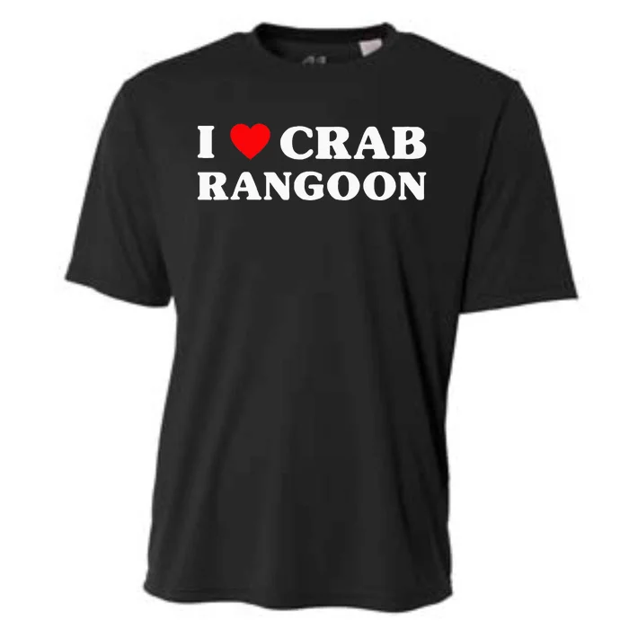 I Love Crab Rangoon American Food Funny Crab Rangoon Cooling Performance Crew T-Shirt