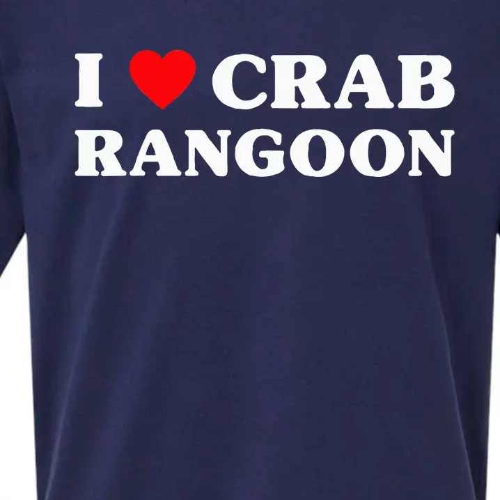 I Love Crab Rangoon American Food Funny Crab Rangoon Sueded Cloud Jersey T-Shirt