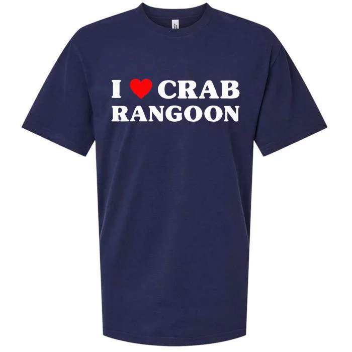 I Love Crab Rangoon American Food Funny Crab Rangoon Sueded Cloud Jersey T-Shirt