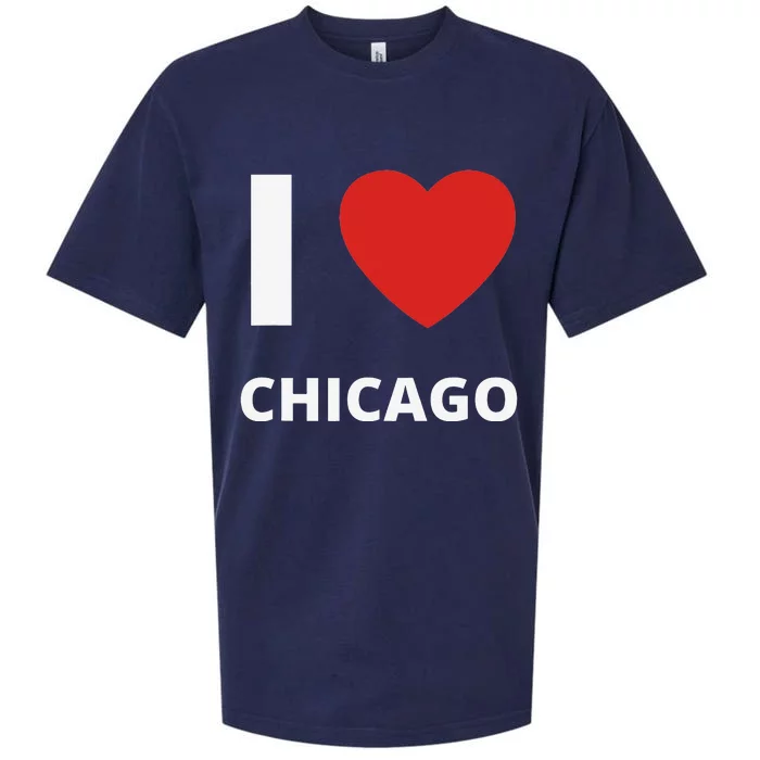 I Love Chicago Heart Illinois Love Fan Apparel for Tourists Sueded Cloud Jersey T-Shirt