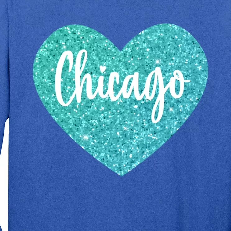 I Love Chicago Usa Heart Great Gift Long Sleeve Shirt