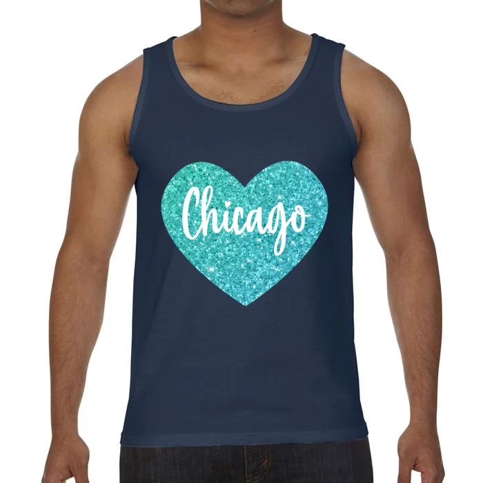 I Love Chicago Usa Heart Great Gift Comfort Colors® Tank Top