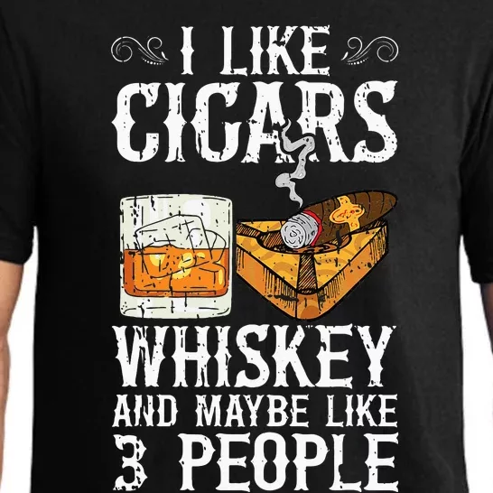 I Like Cigars Whiskey And Maybe 3 People Cigar Lounge Pajama Set